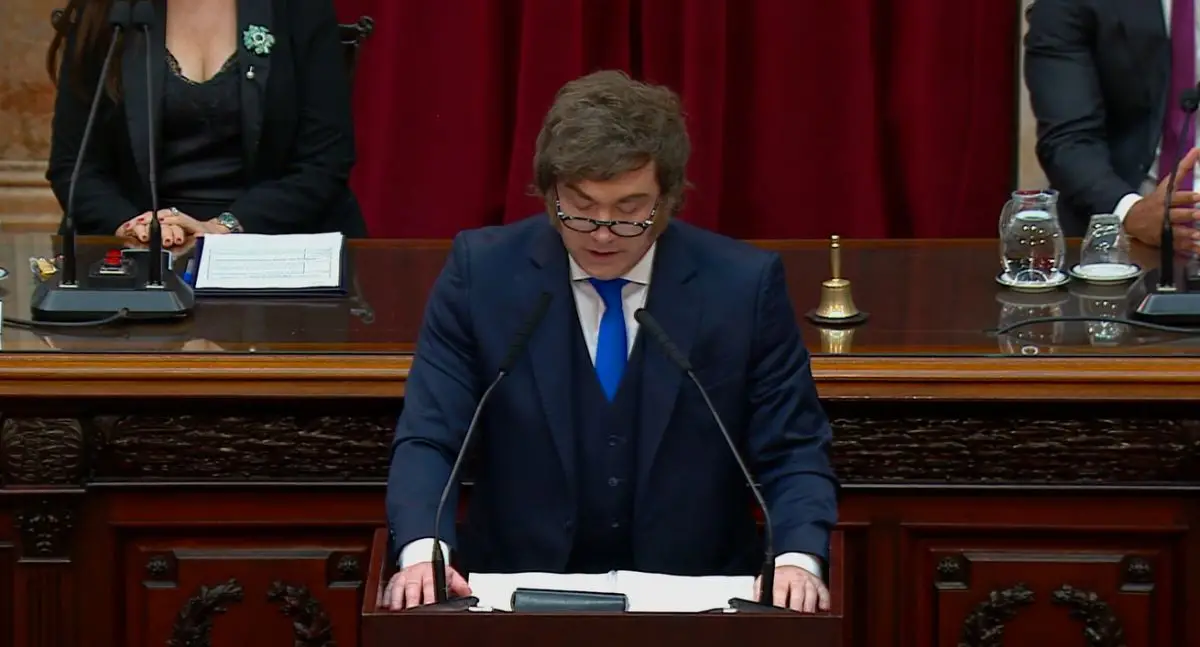Arrancó el discurso de Javier Milei ante el Congreso