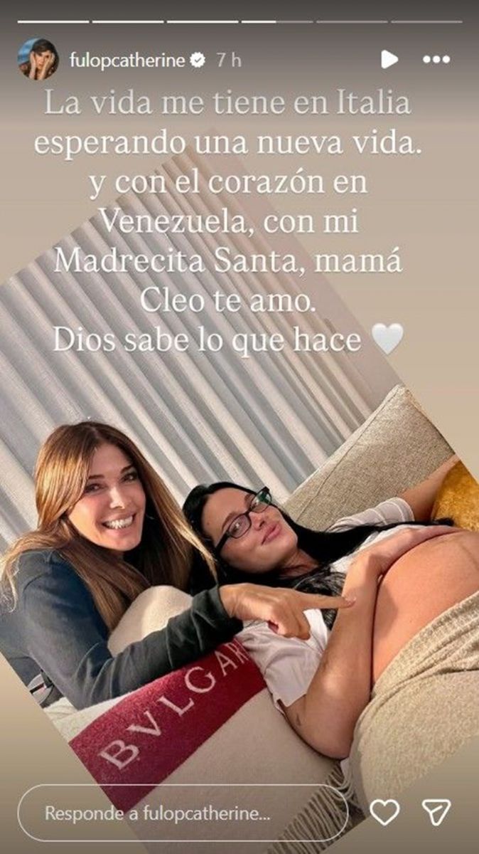 Catherine Fulop se sinceró sobre la salud de su madre mientras acompaña a Oriana Sabatini antes del parto