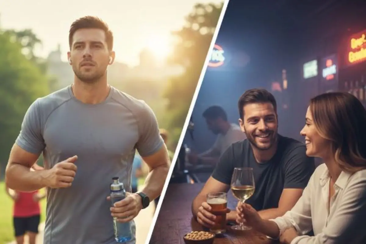 AYUDA, PERO NO SALVA. Paliativo el ejercicio no neutraliza la ingesta de alcohol. IMAGEN CREADA POR IA