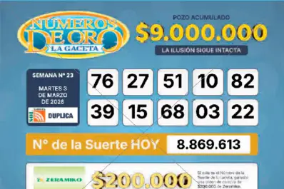 Los Números de Oro de LA GACETA del 3 de marzo de 2026