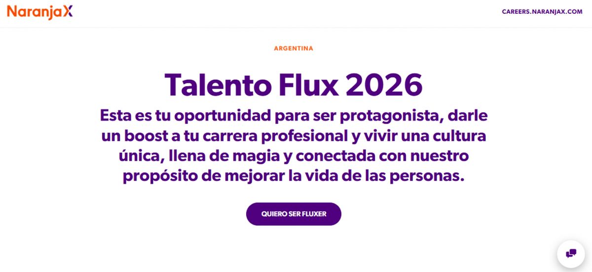 CONVOCATORIA. Naranja X lanzó la quinta edición de su programa Talento Flux.