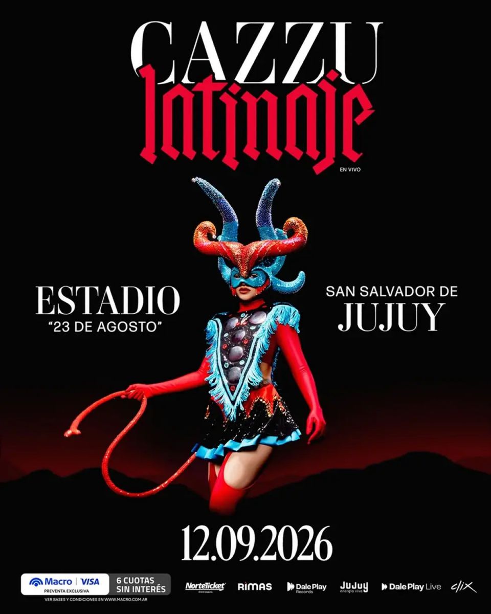 EL FLYER. Todo sobre su show en el Estadio 23 de Agosto. / CAZZU