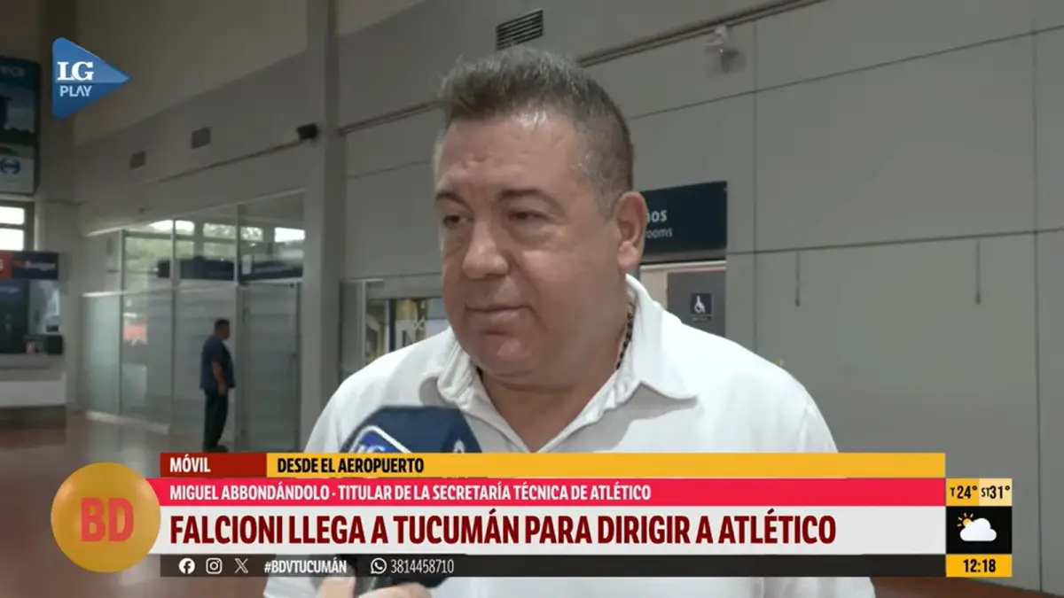 NUEVO CICLO. Miguel Abbondándolo, secretario técnico del club, en diálogo con LG play previo a la llegada de Julio César Falcioni a la provincia.