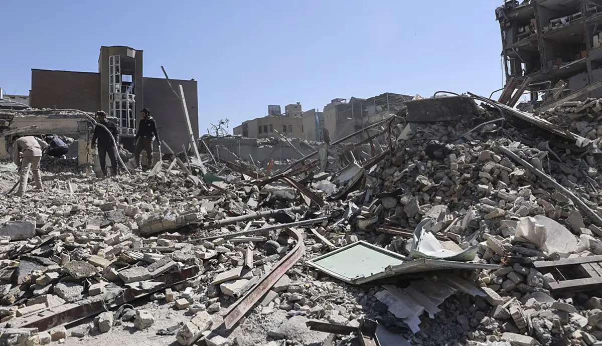 Bombardeo en Teherán. 