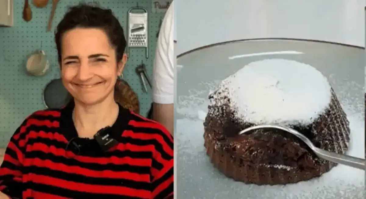 Sin horno y en cinco minuto: el volcán de chocolate de Paulina Cocina