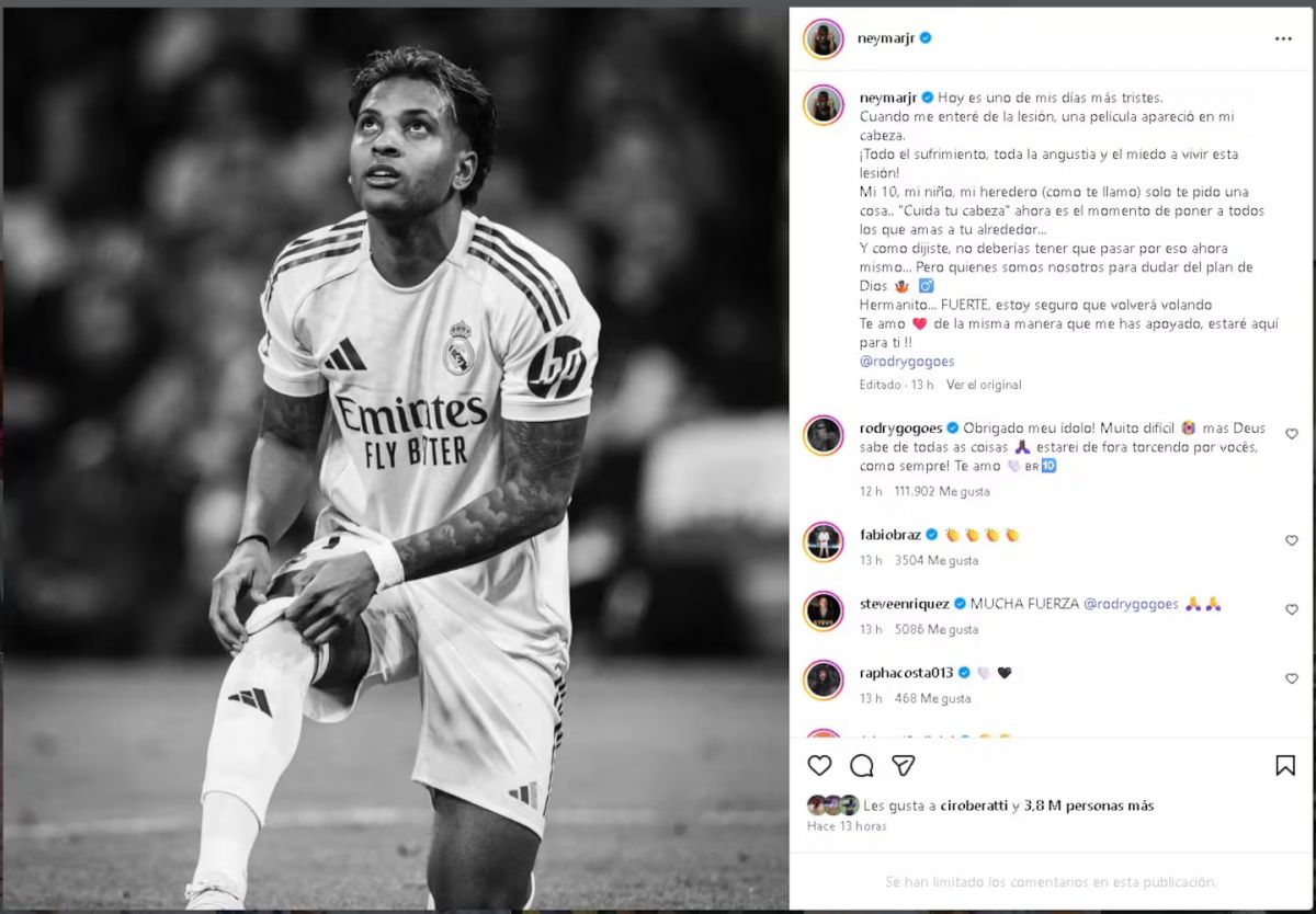 La publicación de Neymar.