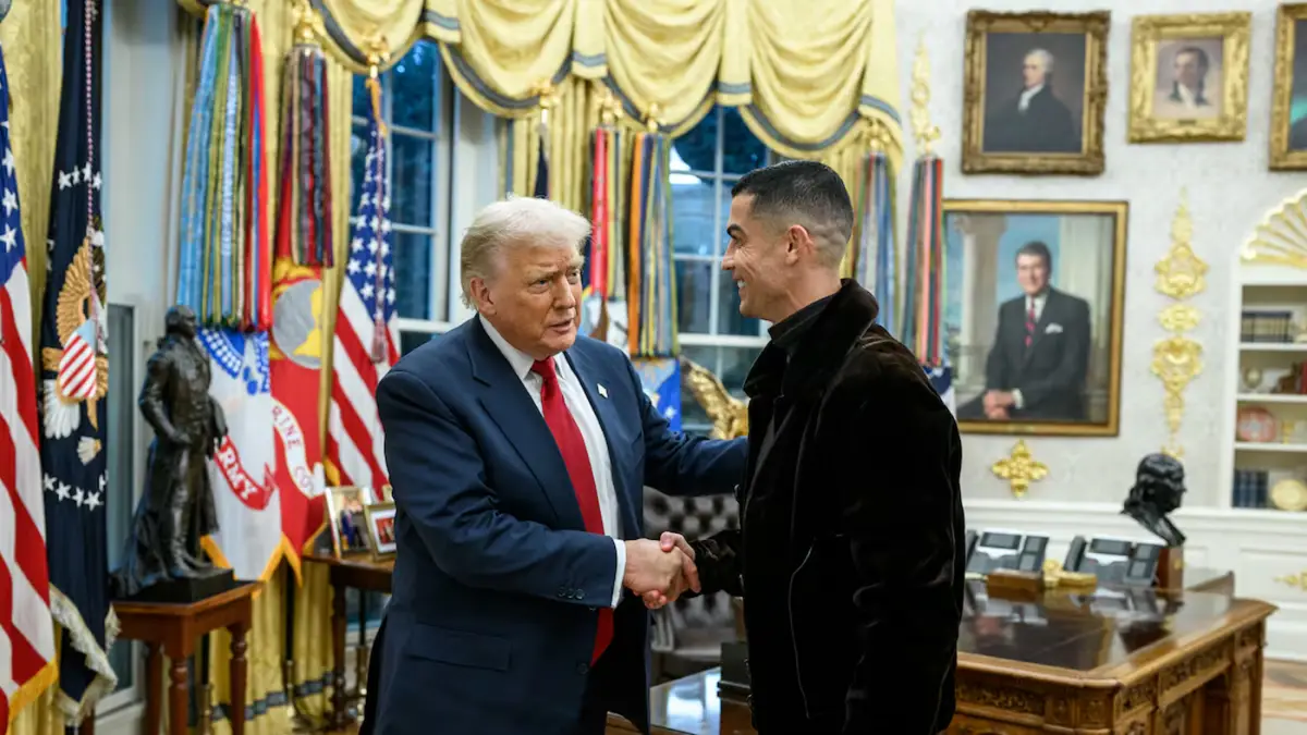 Este año, Trump recibió la visita de Cristiano Ronaldo.