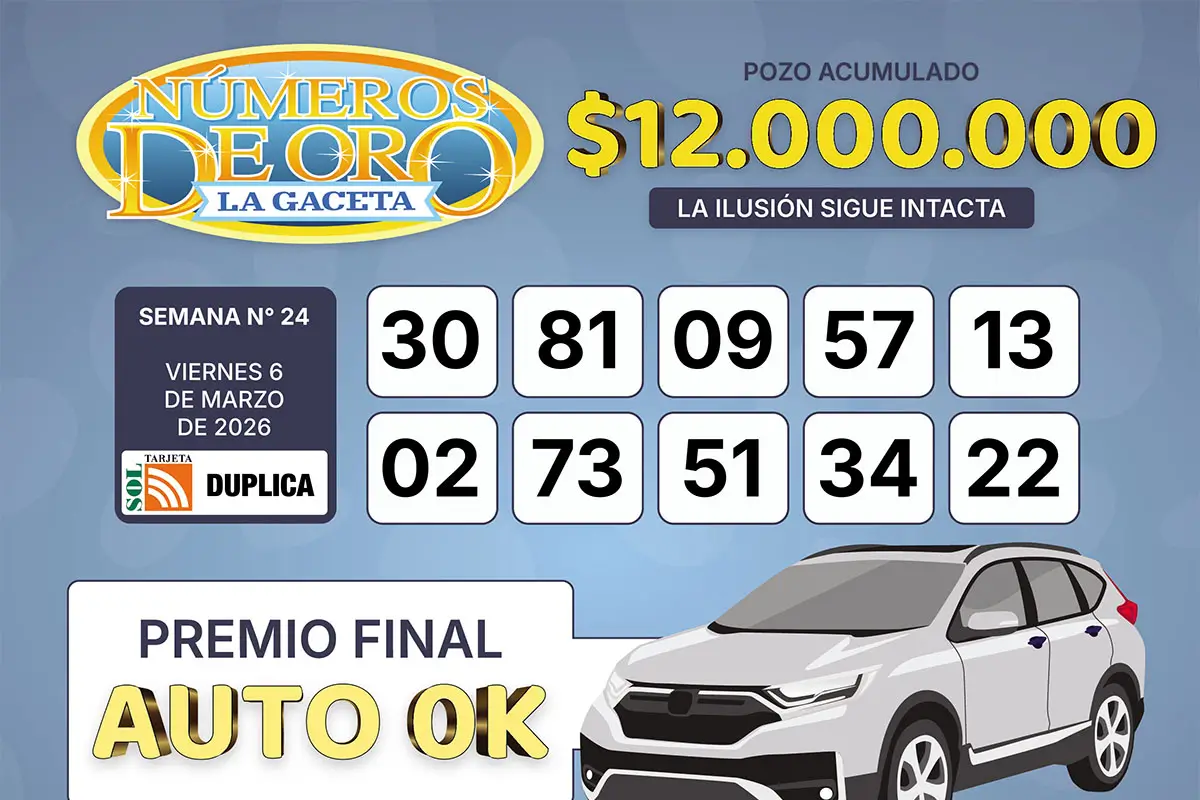 Los Números de Oro de LA GACETA del 6 de marzo de 2026