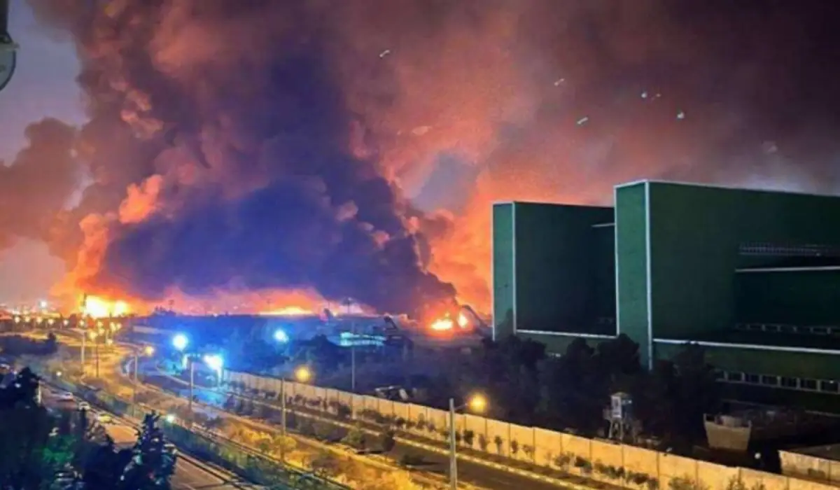 GUERRA EN MEDIO ORIENTE. Explosión en el aeropuerto Mehrabad de Teherán. FOTO TOMADA/LA NACIÓN. 