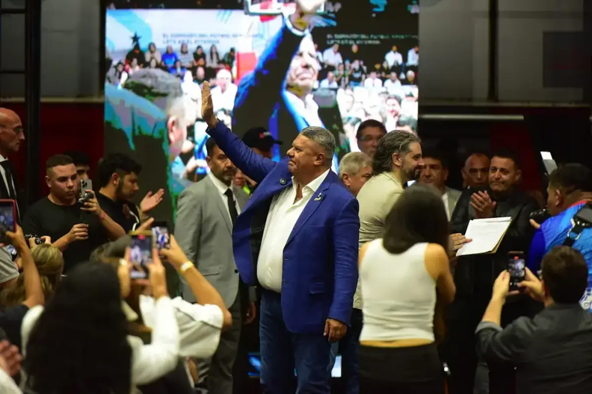 Claudio Tapia, presidente de la AFA, en el congreso del Consejo Federal en Córdoba.