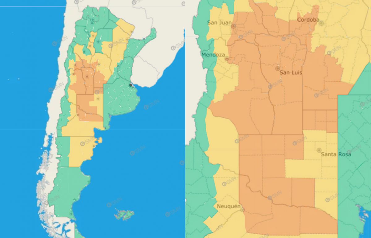 Bajo alerta meteorológica naranja, una peligrosa tormenta cubrirá gran parte del país