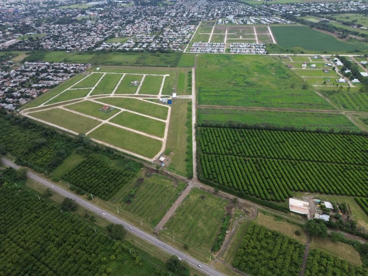 DESDE BIEN ARRIBA. Una toma de la zona y la calle en cuestión.