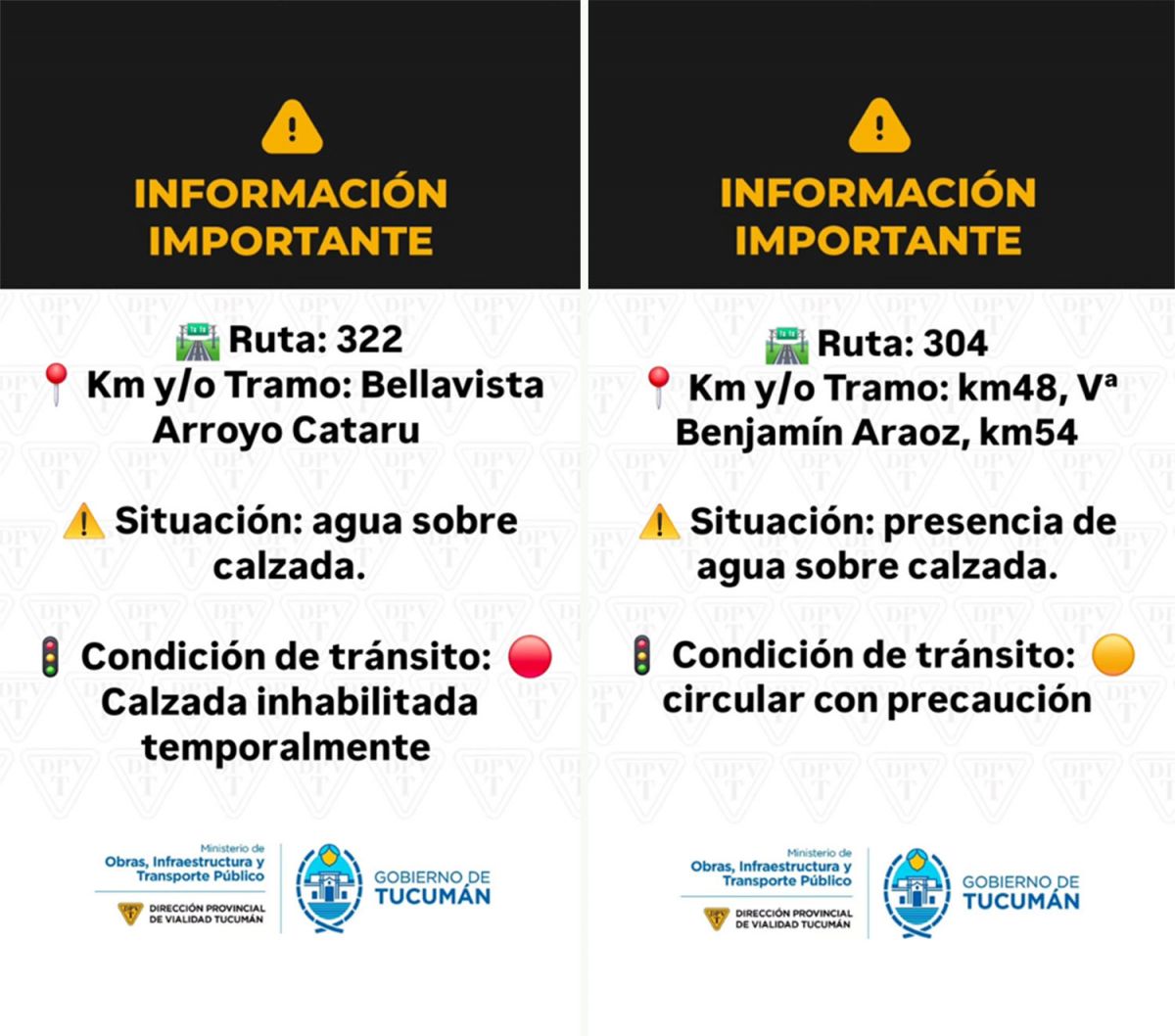 Las lluvias provocaron anegamientos y cortaron el tránsito en cinco rutas provinciales