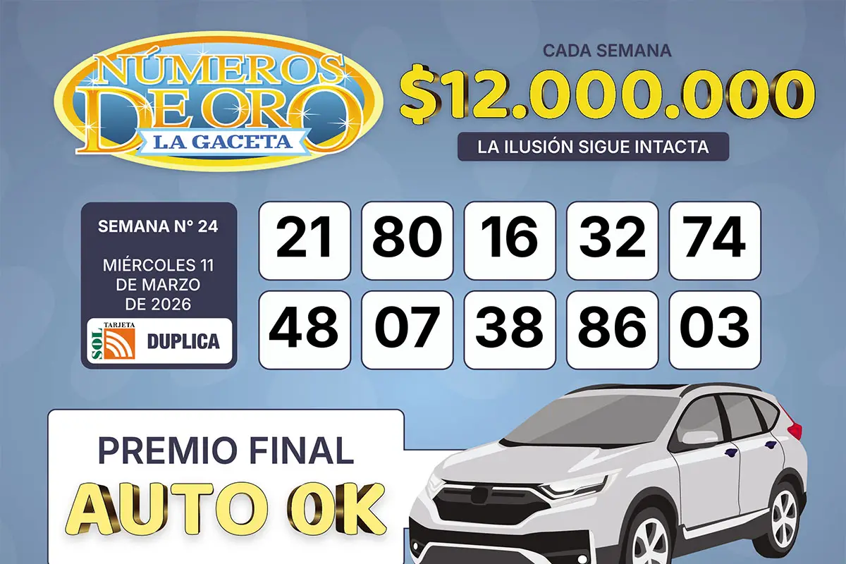 Los Números de Oro de LA GACETA del 11 de marzo de 2026