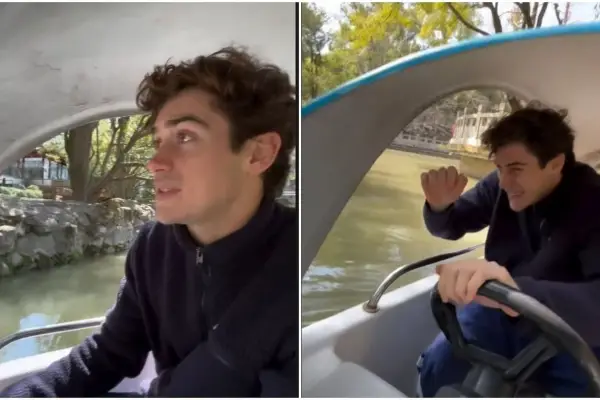 El insólito accidente de Franco Colapinto en China: chocó una lancha durante un paseo