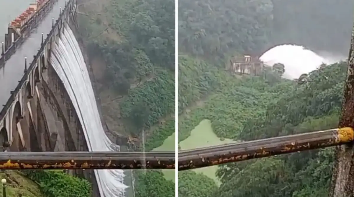 LLENO TOTAL. El dique Escaba abrió sus compuertas para liberar algo de tensión luego de una jornada en la que cayó muchísima agua.