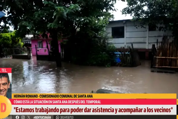 Santa Ana golpeada por el temporal: trabajan para asistir a los damnificados