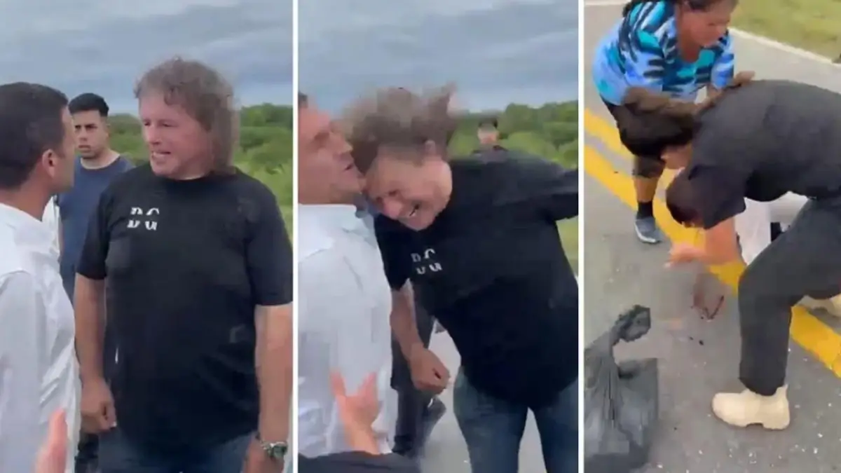 ESCENAS DE LA AGRESIÓN. El momento del golpe de Segura al diputado Pelli. 