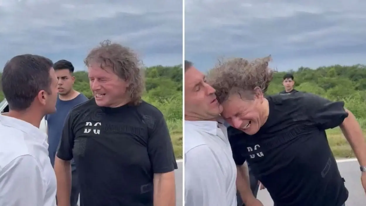 EN LA MADRID. Pelli recibió el cabezazo por parte de “Pichón” Segura.