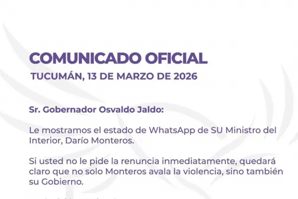 La Libertad Avanza pidió la renuncia de Monteros y apuntó a Jaldo: “Si no lo echa, avala la violencia”