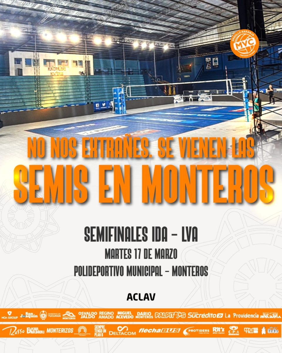 Semis solidarias de vóley: las entradas en Monteros serán donaciones para los inundados