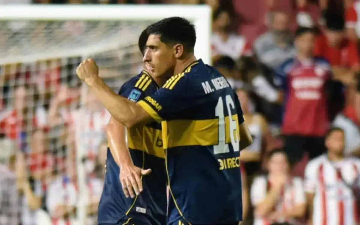 EMPATE. Miguel Merentiel festejando el gol del empate para Boca. (FotoBaires)