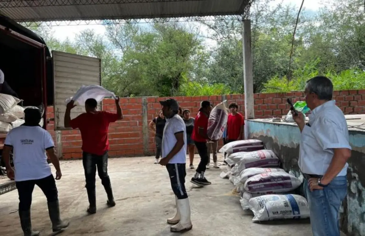 Inundaciones en La Madrid: la Provincia envió alimento para los animales afectados