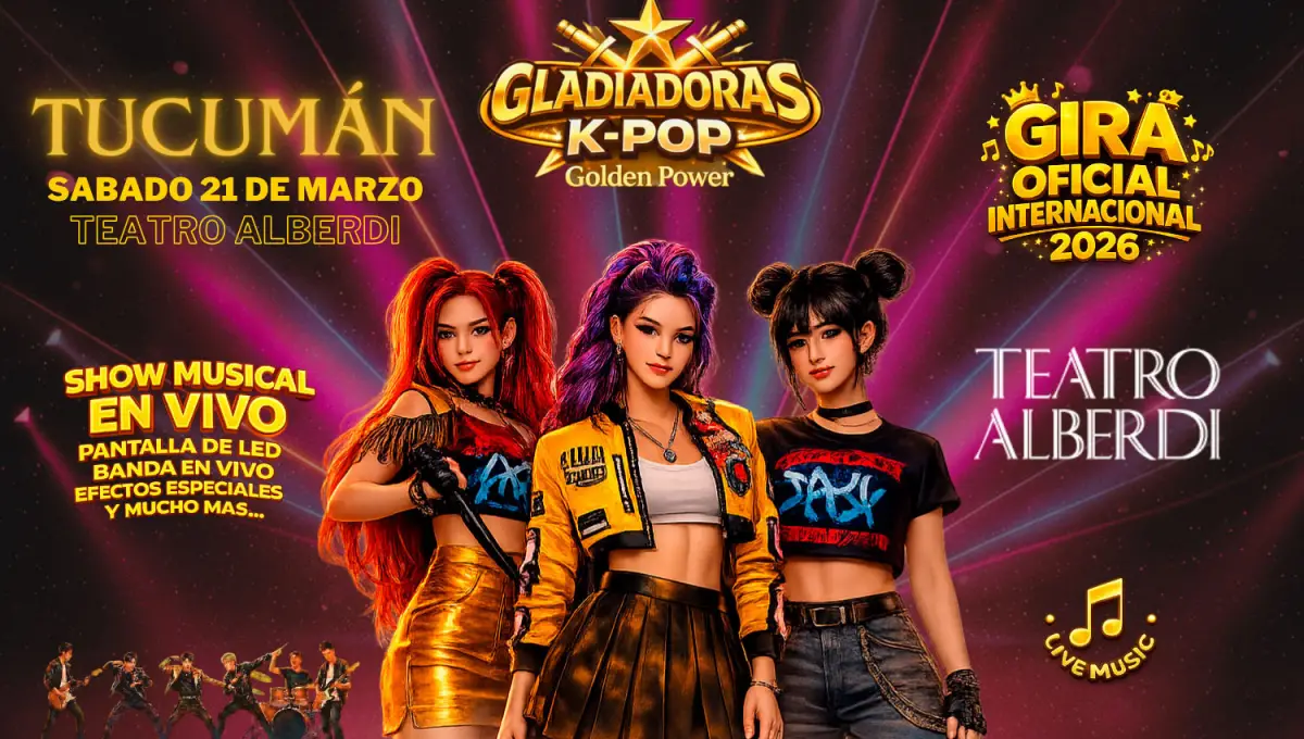 La gira internacional oficial de Gladiadoras K-Pop llega a Tucumán