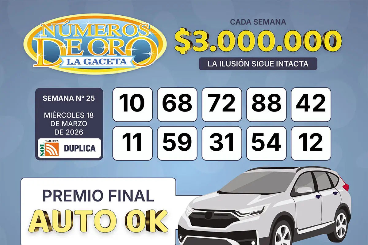 Los Números de Oro de LA GACETA del 18 de marzo de 2026