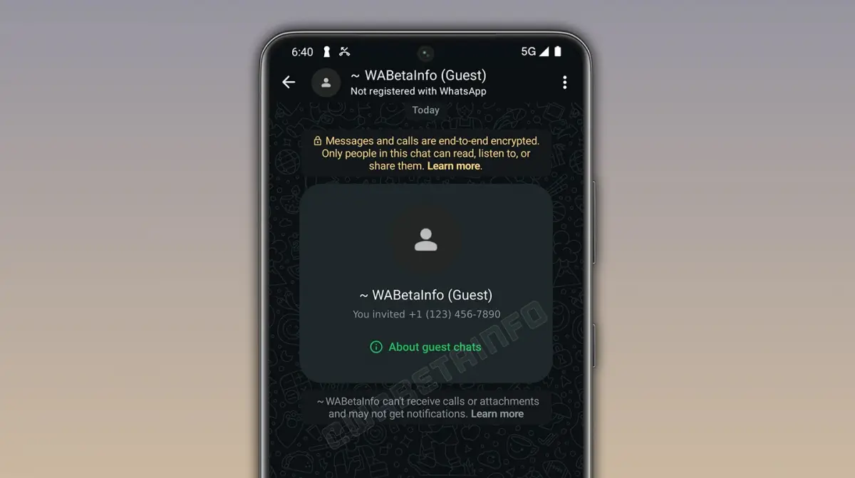 Vista previa de una conversación a través del chat de invitado. (Imagen: WaBetaInfo)