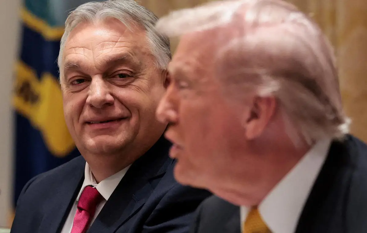 DEL MISMO LADO. Viktor Orbán, junto a Donald Trump.