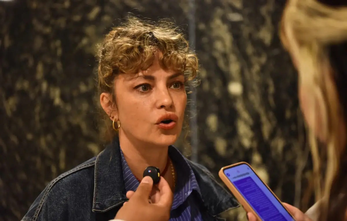 ENTREVISTA. Dolores Fonzi dialogó con LA GACETA antes de ingresar al anfiteatro para la proyección.