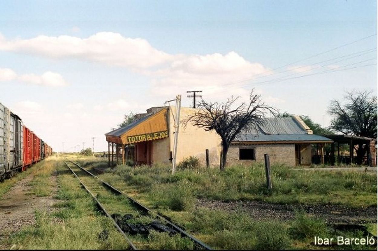 HOY. La abandonada estación es testigo del paso de los convoyes del Belgrano Cargas.