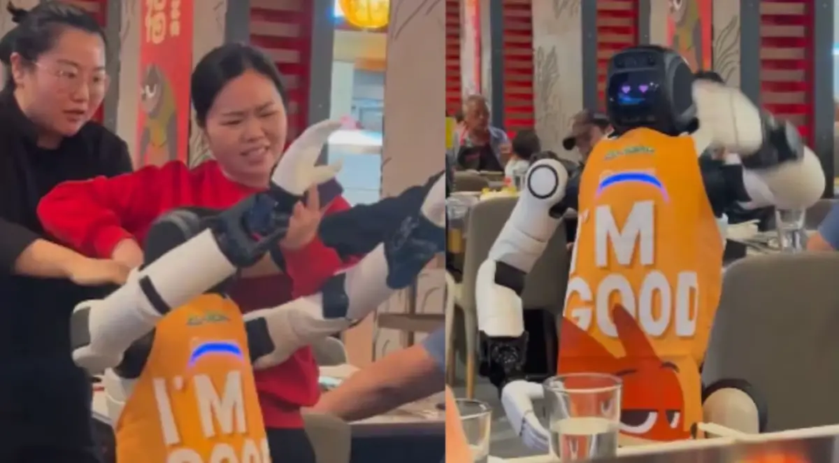 CONTROLADO. El robot tiró algunos objetos, pero no dañó a nadie.