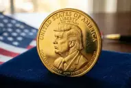 Estados Unidos lanzará una moneda de oro de 24 quilates con el rostro de Donald Trump