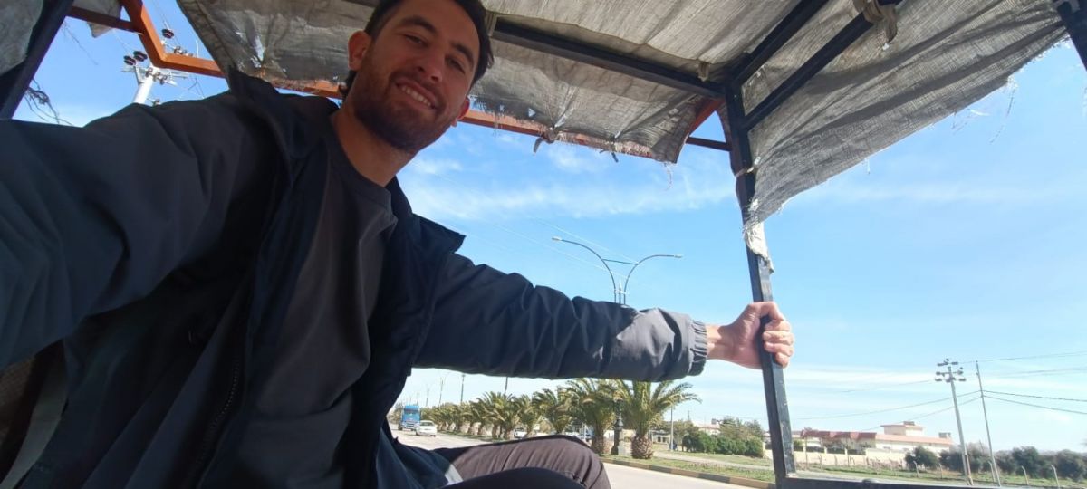 DIEGO CARRIZO. El tucumano de 25 años, se encuentra en Medio Oriente desde comienzos de marzo y vive de cerca el impacto del conflicto.