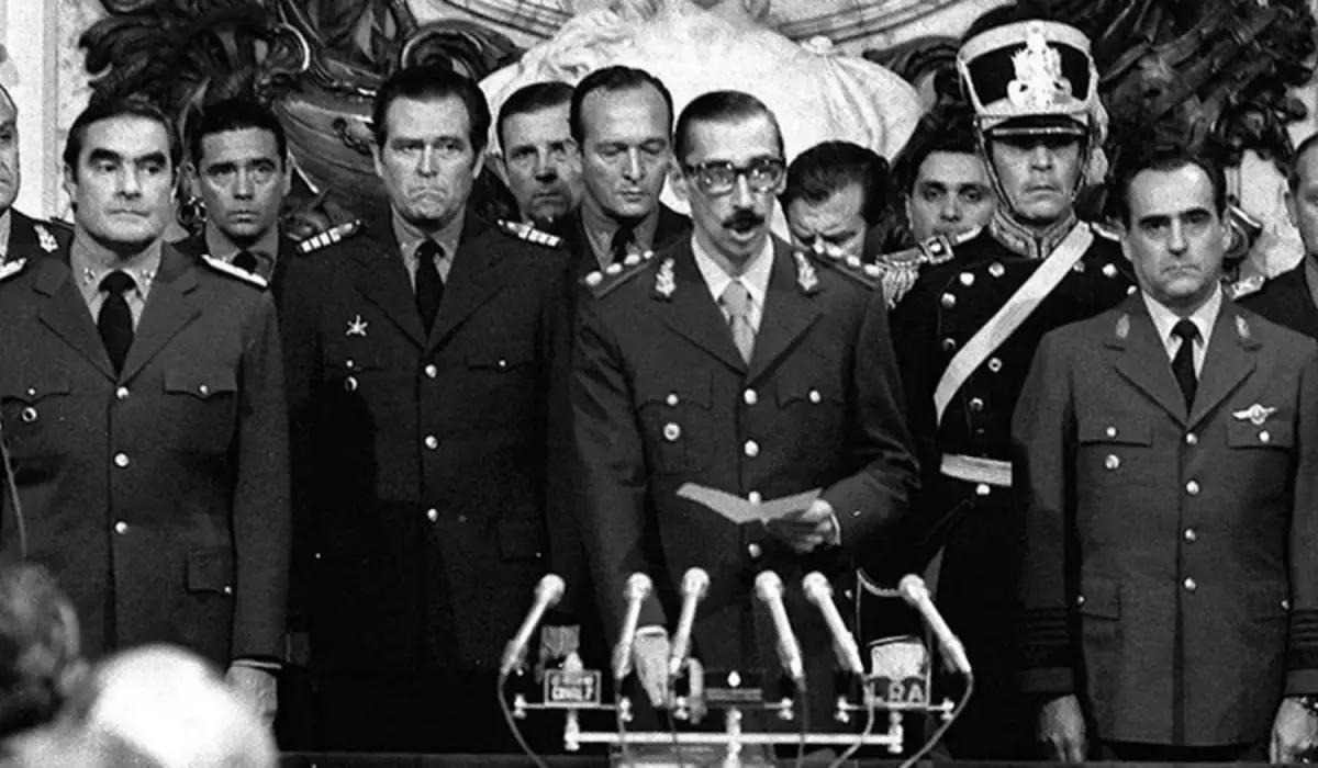 JUNTA MILITAR. Massera, Videla y Agosti. ARCHIVO