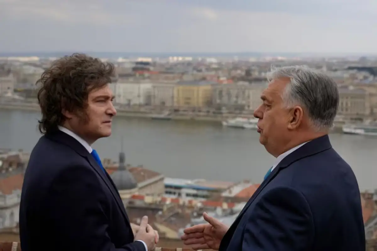 El encuentro oficial entre Milei y su par húngaro Víktor Orbán.
