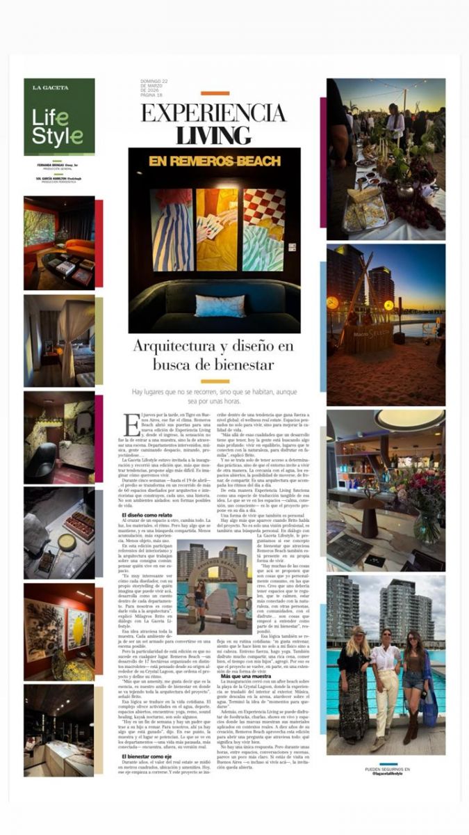 Experiencia Living en Remeros Beach: arquitectura y diseño en busca de bienestar