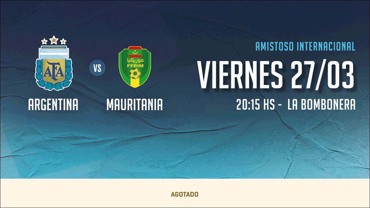 SIN DISPONIBILIDAD. La plataforma de venta muestra que ya no quedan tickets para el partido ante Mauritania.