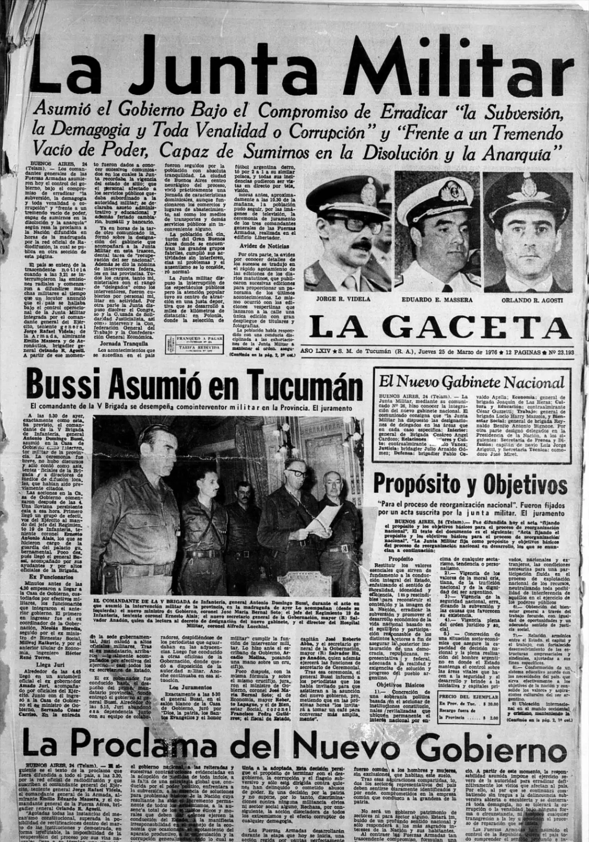 A 50 años del golpe de Estado: de Tucumán a la Casa Rosada, la crónica de 24 horas que cambiaron el país para siempre