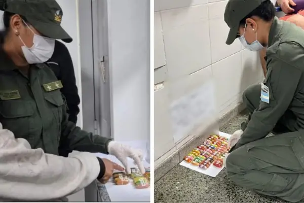 Control en la ruta nacional 9: un hombre transportó 95 cápsulas de cocaína en su cuerpo