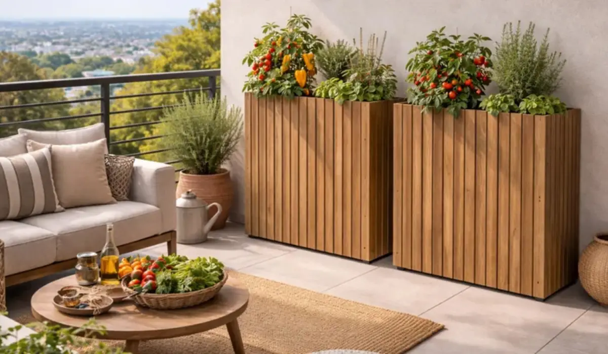 Macetas elevadas: la tendencia que transforma balcones y terrazas en 2026