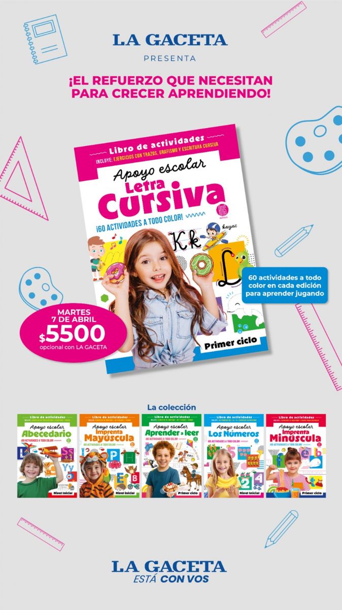 Llega Apoyo Escolar: el opcional que podés conseguir con LA GACETA todos los martes