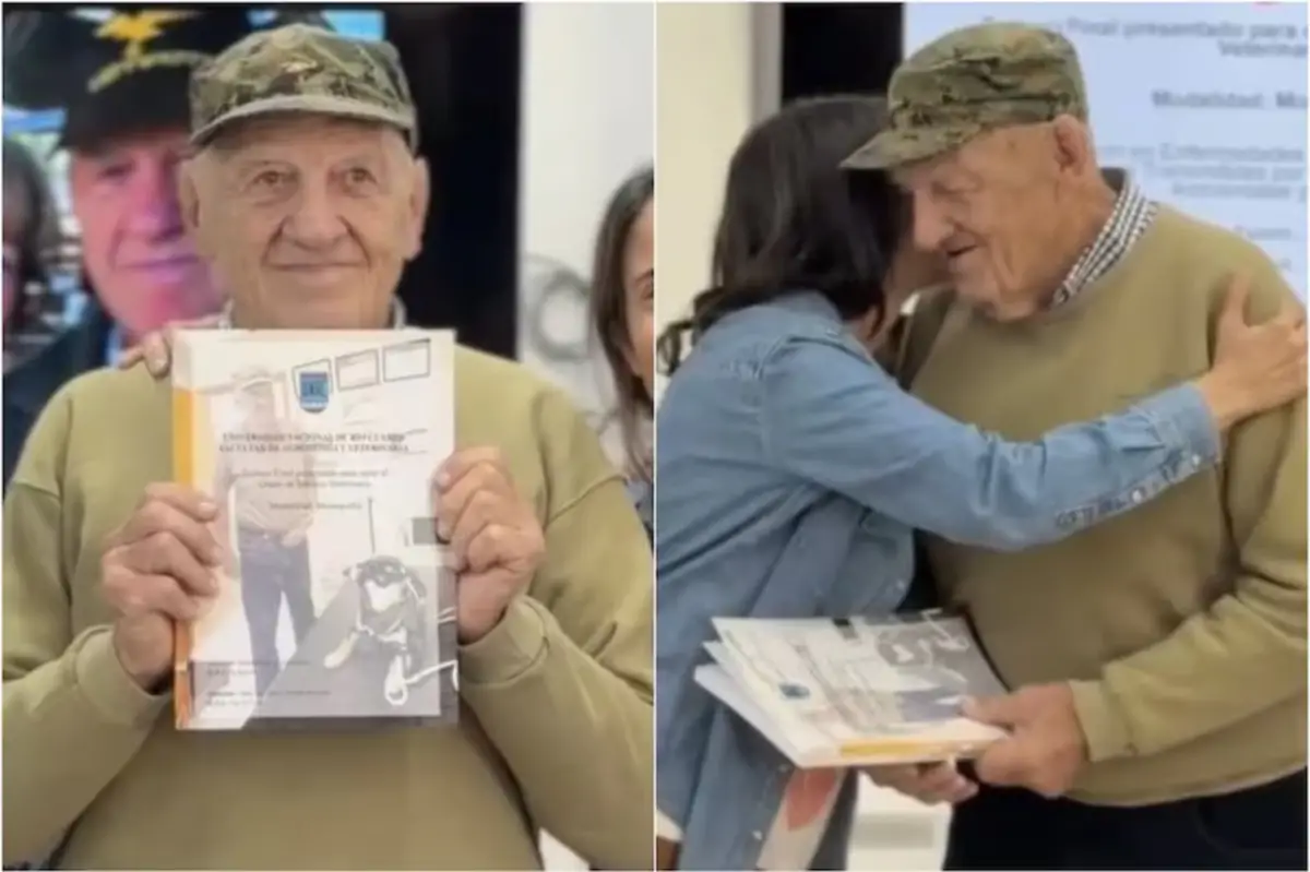 La conmovedora historia del cordobés de 82 años que logró recibirse de veterinario: Pensé en tirar la toalla