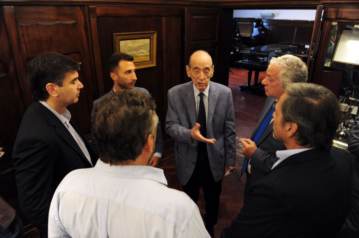 La charla previa con autoridades de LA GACETA y con empresarios.