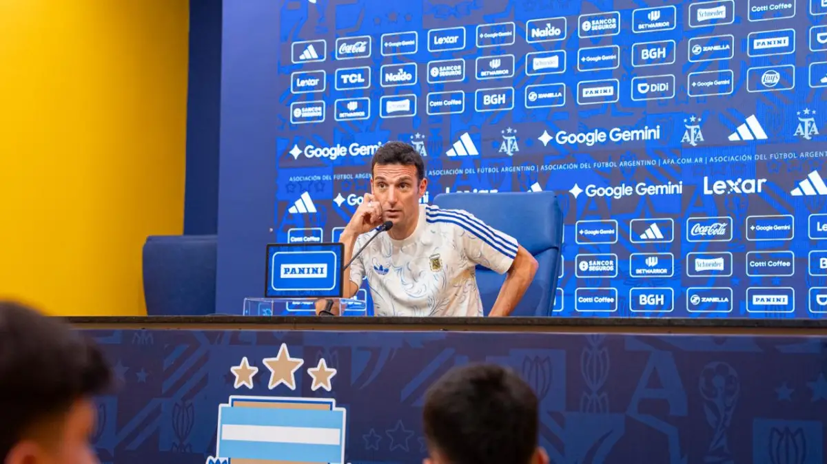 Conferencia de prensa de Lionel Scaloni después del partido contra Mauritania. 