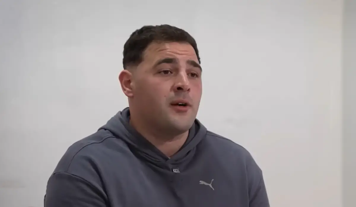 Lucas Pertossi en la entrevista para Amérca TV. 