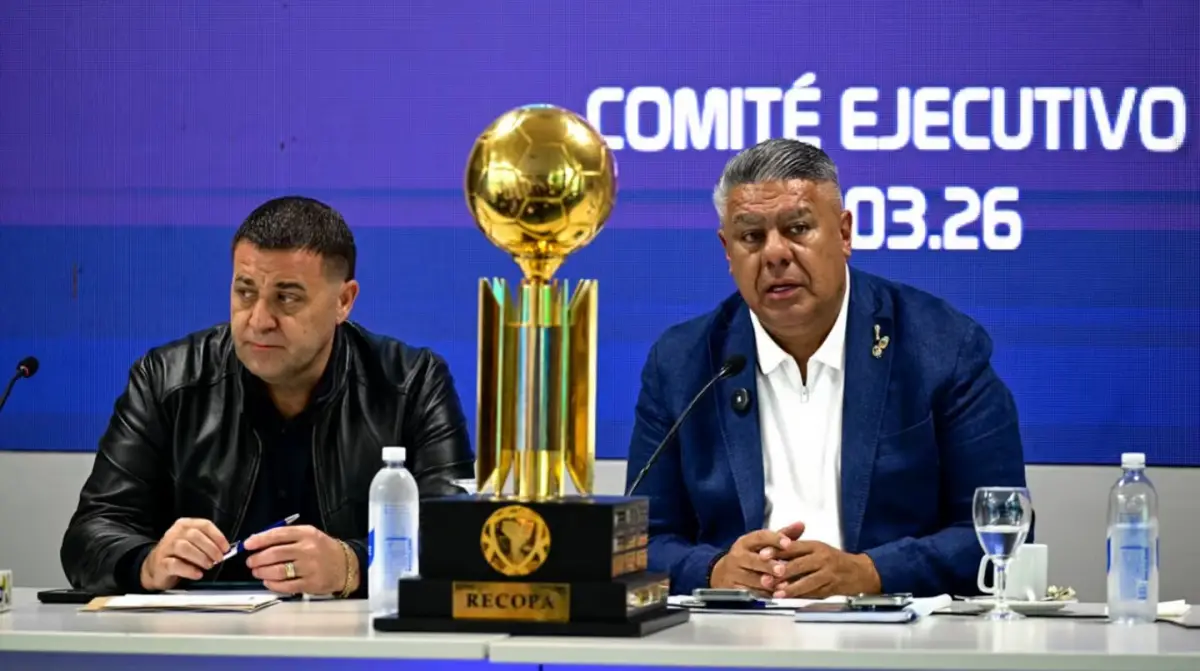 PROCESADOS. Pablo Toviggino y Claudio Chiqui Tapia en la reunión de Comité Ejecutivo de la AFA | Foto vía X: @AFA.