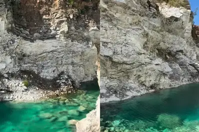 Un oasis encajado en la piedra blanca: la laguna turquesa que debés visitar en Semana Santa